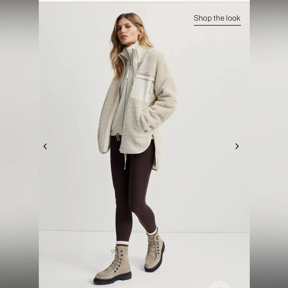 Varley Market Cozy Sherpa Zip-Up Jacket- MED